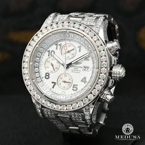 iced out breitling watch|Breitling Mens Super Avenger Custom Iced Out Stainless Steel .